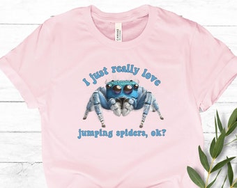 YOUTH SIZE I Just Really Love Jumping Spiders, Arachnid Lover Gift, Children's shirt, Spood tee, Jumping spider Lover, Funny Jumping Spider