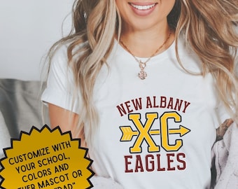 CUSTOM Cross Country T-shirt, Cross Country Mom Shirt, XC Custom Shirt, High School Mascot shirt, Cross Country Dad, Personalized Shirt