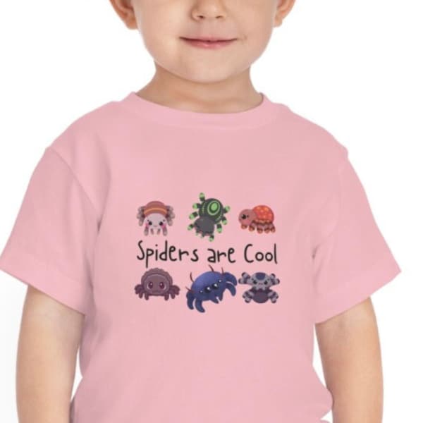 TODDLER Spiders are Cool Tee,  Boy Shirt, Girl Shirt, Spider Tee, Jumping Spider owner, Cute Spider, Spider Lover Gift, Arachnid Lover Gift