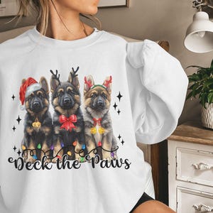 Christmas German Shepherd Sweatshirt, German Shepherd Gift, Xmas Shepherd Crewneck, German Shepherd Mom Gift, Shepherd Owner Sweatshirt