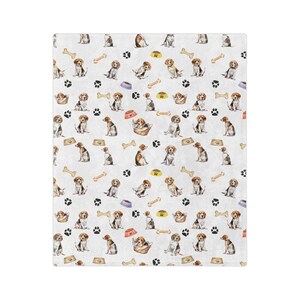 Beagle Blanket, Beagle Velveteen Minky Blanket, One Side Printed, Beagle Lover, Beagle Mom Gift, Beagle Owner Gift, Love My Beagle Gifts image 3