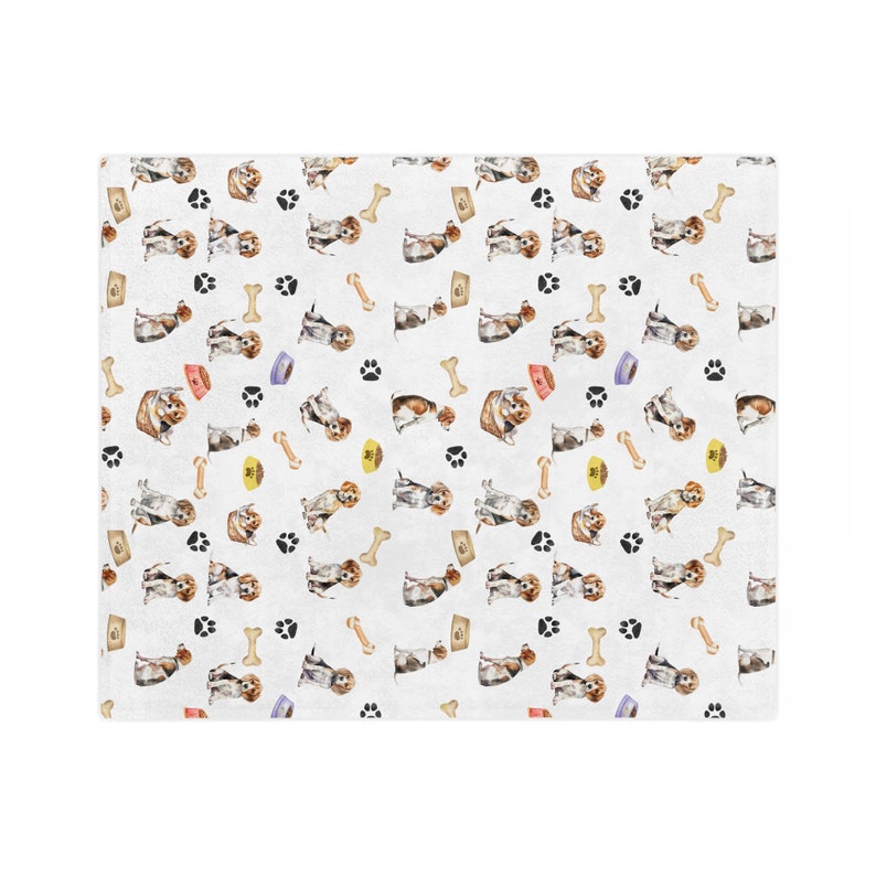 Beagle Blanket, Beagle Velveteen Minky Blanket, One Side Printed, Beagle Lover, Beagle Mom Gift, Beagle Owner Gift, Love My Beagle Gifts image 4