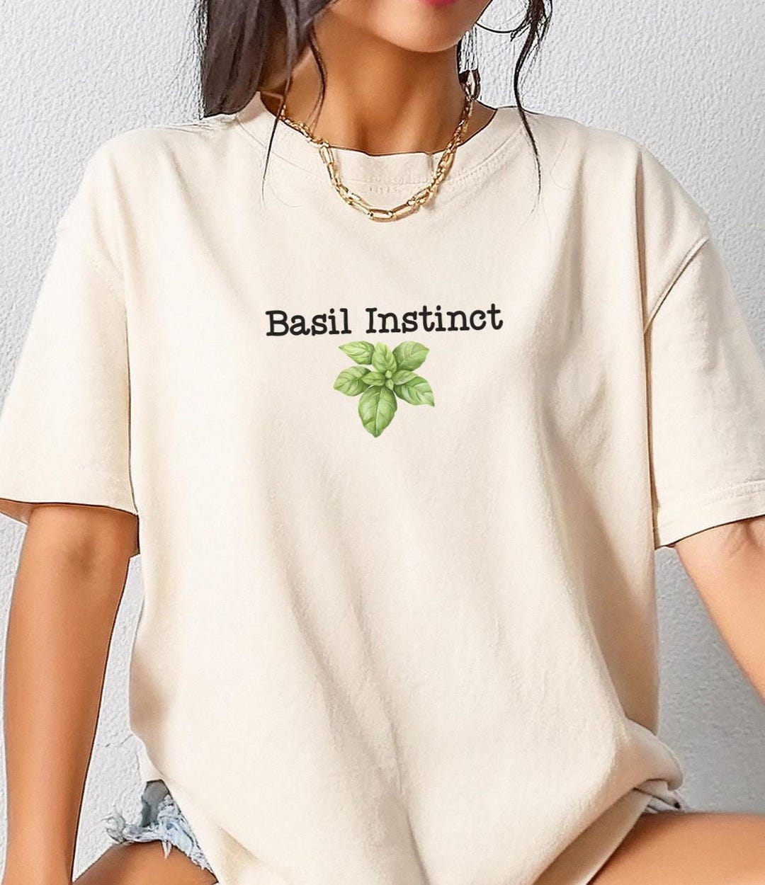 Basil Instinct Shirt, Funny Herb Lover Tee, Comfort Colors Garden Shirt ...
