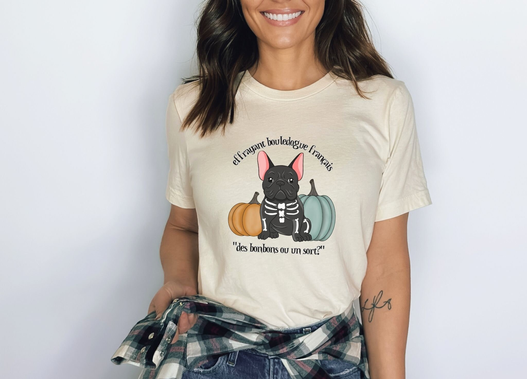 Halloween French Bulldog T shirt Frenchie Dog Owner Shirt