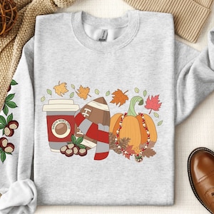Ohio Football Sweatshirt, Fall Coffee Sweatshirt, Buckeye Coffee Lovers Sweatshirt, Coffee Buckeye Leaf State Pride Cute Graphic Sweatshirt