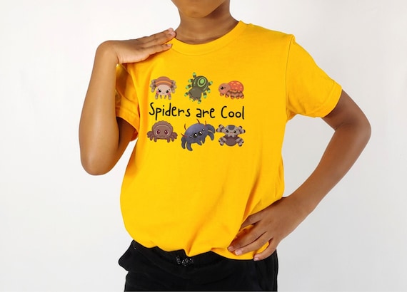 YOUTH SIZE Spiders Are Cool, Jumping Spider, Spider Tee, Jumping Spider Tee, Cute Spider Lover Gift, Arachnid Shirt, Arachnid Lover Gift