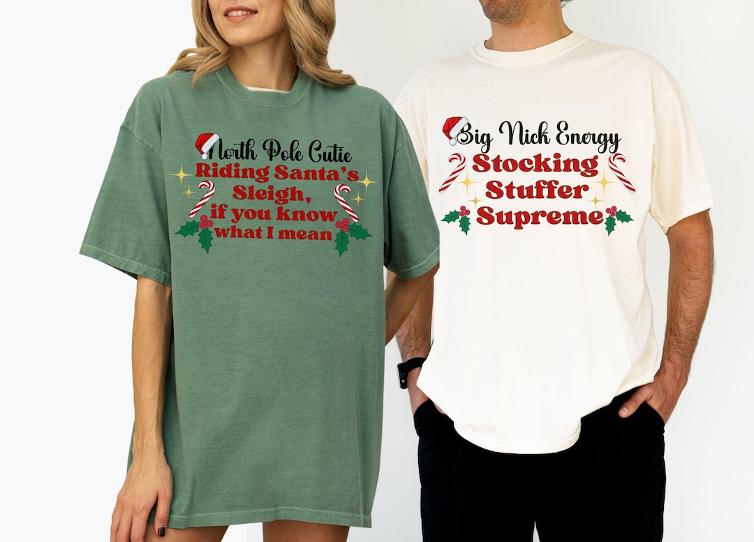 Naughty Couples Christmas Shirt, Matching Xmas Shirts Funny Holiday — free download