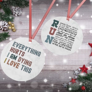 Runners METAL Ornament, Runners Christmas Gift, Motivational Runners Gift, Ornament for Runners, Runners Gift, Motivational Running Gift