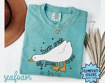 Fourth Grade Silly Teacher Shirt, Comfort Colors, Teacher Goose Shirt, Back to School Tee, Funny Gift,4th grade Tee, 4th Grade Team Tees