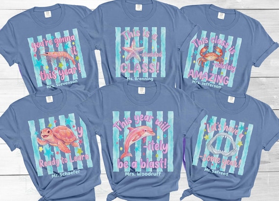 Personalized Ocean Teacher Shirt, Back to School Teacher Tee, Meet the Teacher Outfit, School Staff Shirt, Teacher Team Tee