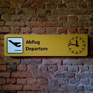 Airport clock | Design clock | Wall clock | Airplane clock | Takeoff | Departure | Tegel | Germany | Airline | Vacation | Souvenir | Airport | Pilot |