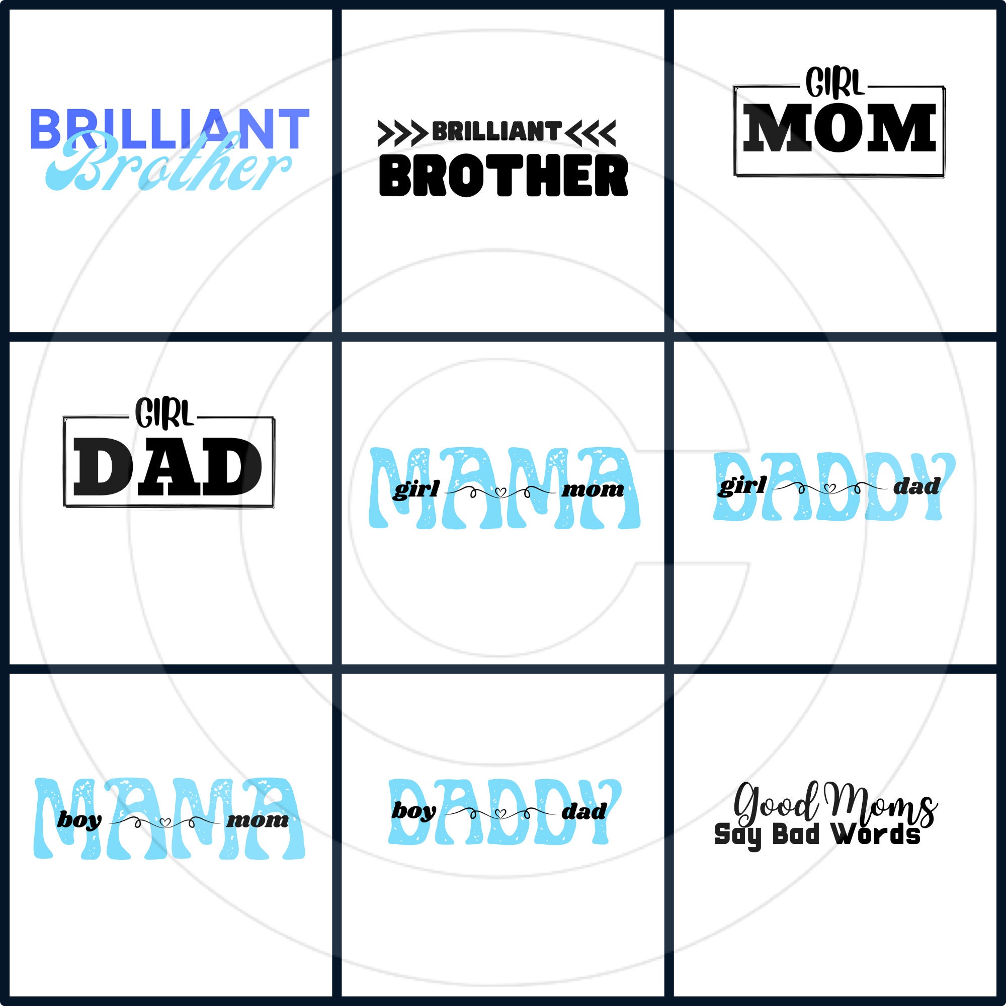 Family SVG Bundle, Silhouette Designs, Cricut, Funny Cut Files, Family ...