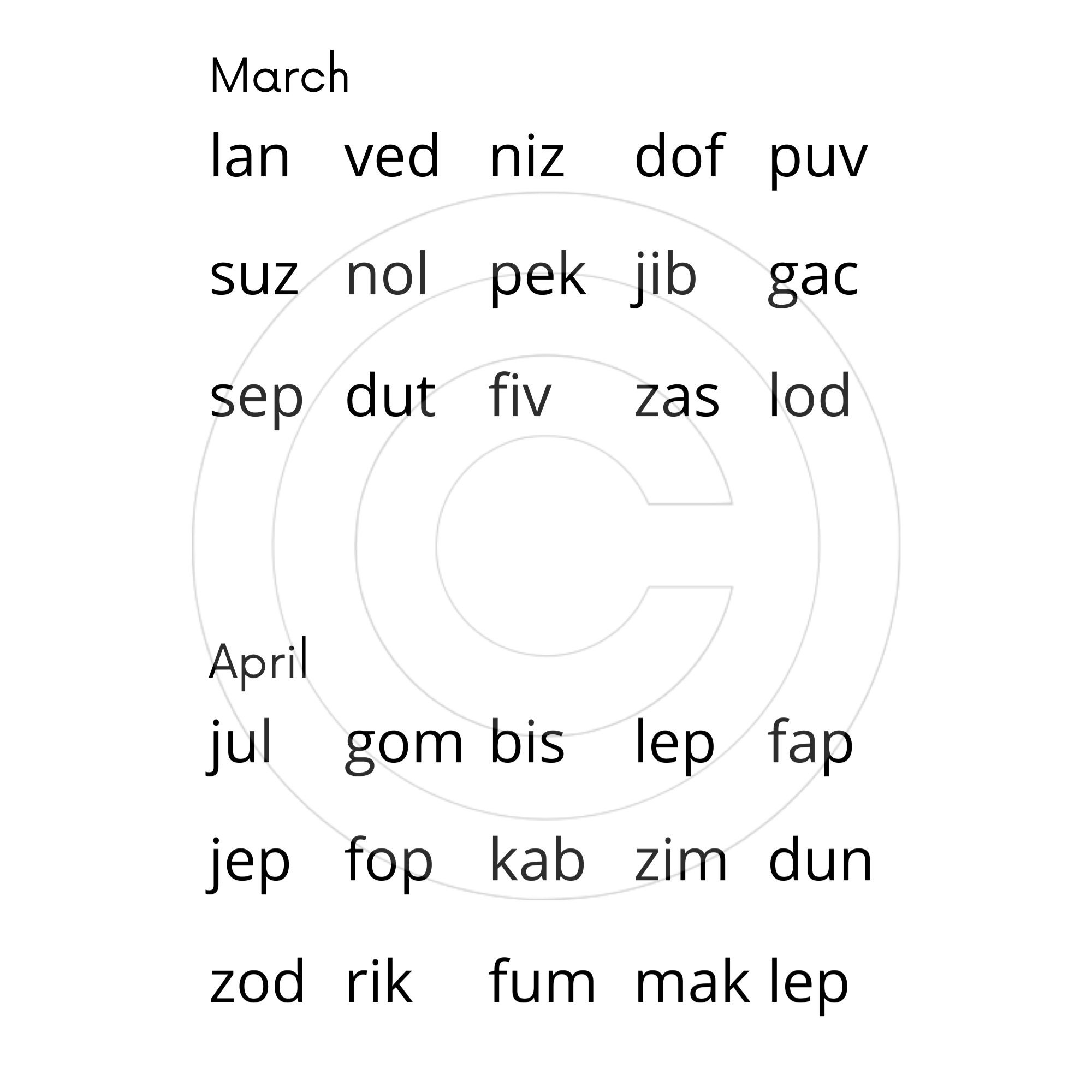 nonsense-word-fluency-monthly-practice-early-reading-skills-decoding-blending-letter-sounds-etsy