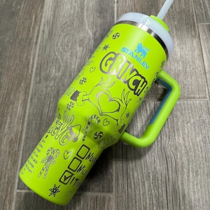 40oz Engraved Stanley - Grinch