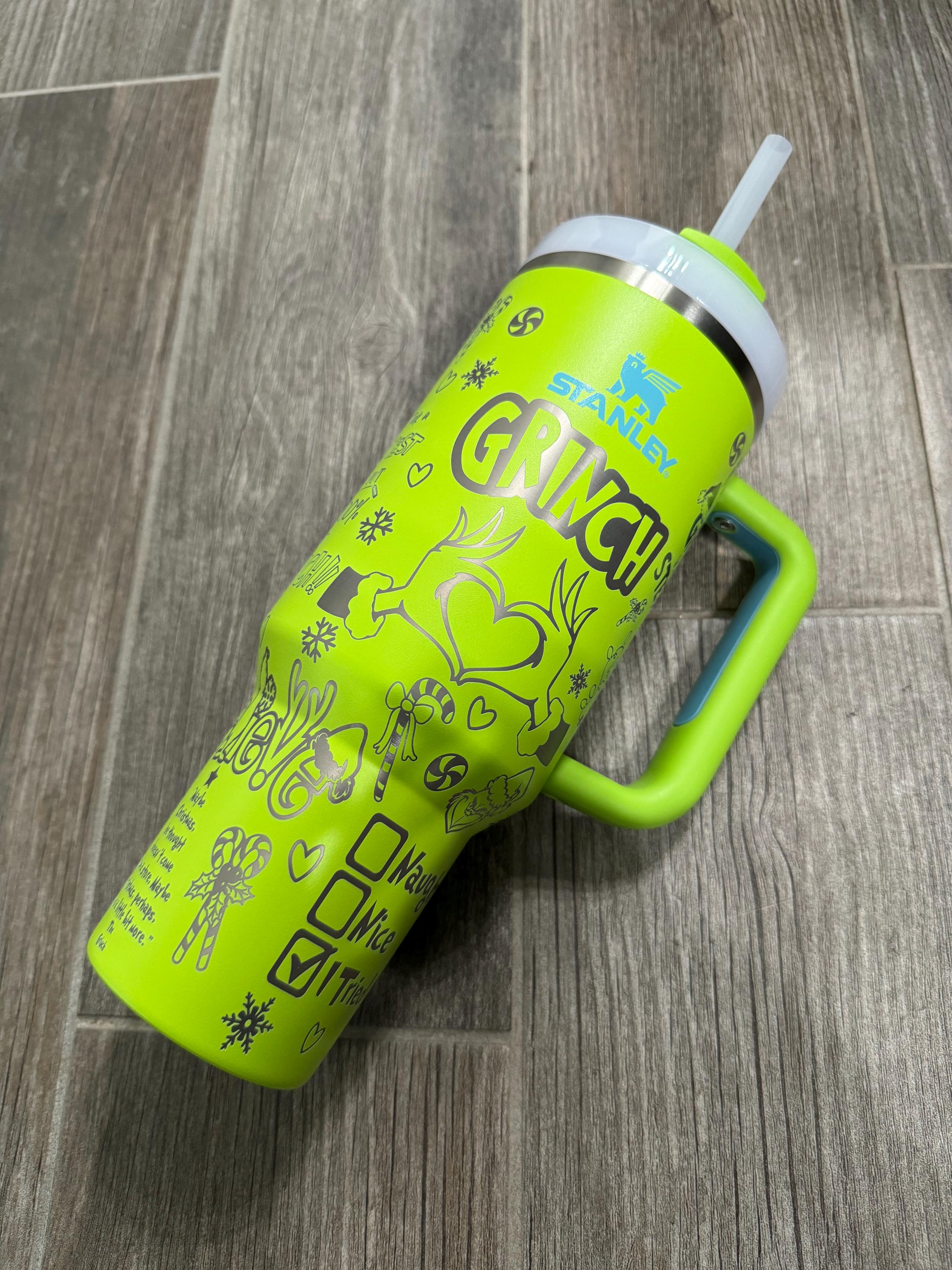 40oz Engraved Stanley - Grinch