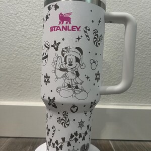 40oz White Stanley Tumbler - Christmas with Friends