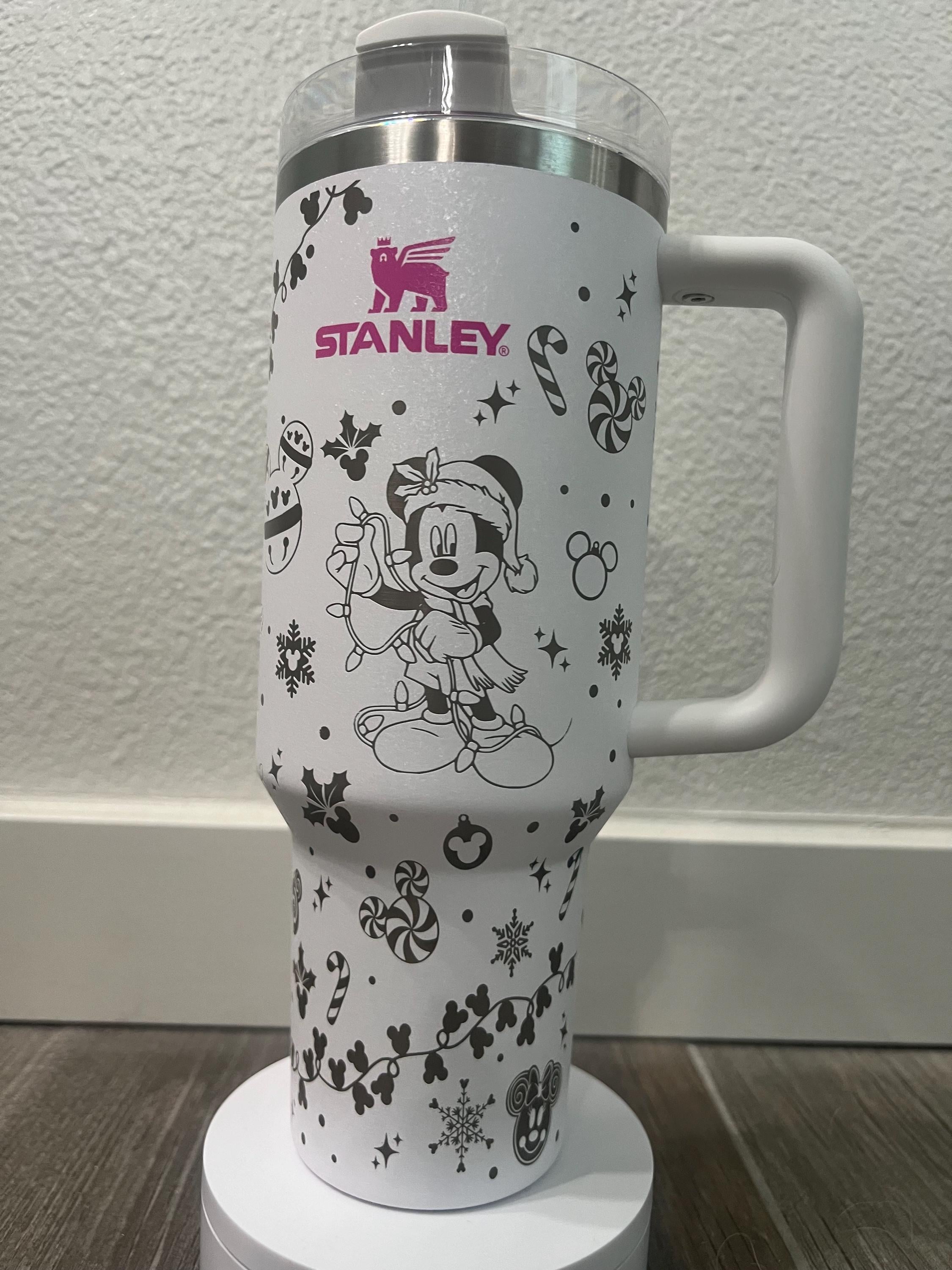 40oz White Stanley Tumbler - Christmas with Friends
