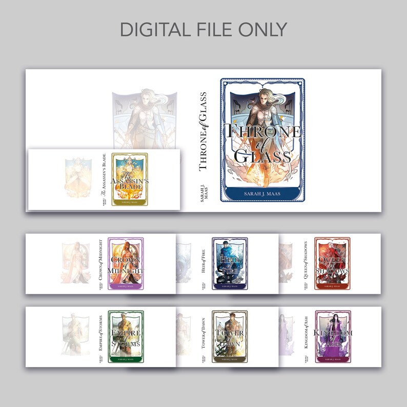 Throne of Glass Dust Jackets Digital Product Book Covers Etsy