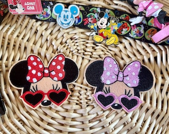 Minnie Sunglasses Iron On Patch