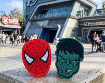 Avengers Iron On Embroidered Patch: Spider-Man or Hulk