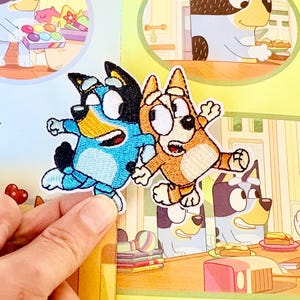 Blue and Bingo Embroidered Iron On Patch