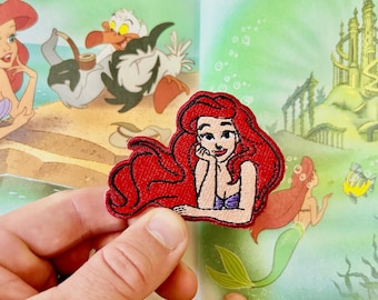 Mermaid Iron On Patch - Ariel Embroidered Patch