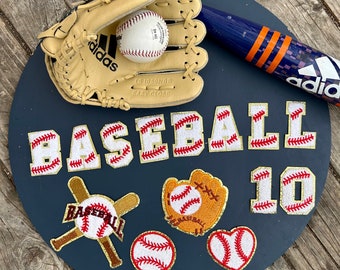 Baseball Chenille Patches - Iron On - Letters and Numbers