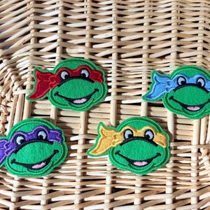 Ninja Turtles Embroidered Iron On Patch
