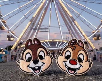 Chip and Dale Iron On Patch – Embroidered Applique