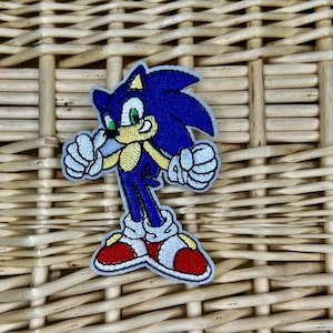 Sonic The Hedgehog Embroidered Iron On Patch