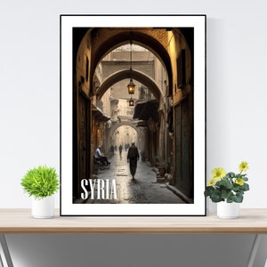 Syria Travel Poster, Syria Print, Syria Art Print, Illustration, A3/A4/A5, Gift, Present Idea, Modern, City