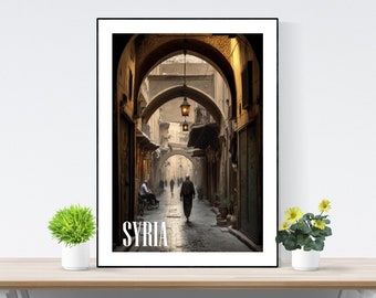 Syria Travel Poster, Syria Print, Syria Art Print, Illustration, A3/A4/A5, Gift, Present Idea, Modern, City