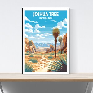 Joshua Tree Wand Kunst Druck, Reise Poster, Wohnkultur, Geburtstag, Weihnachten, Hochzeit, großformatige Kunst, Nationalpark Amerika, Wüste, Kaktus