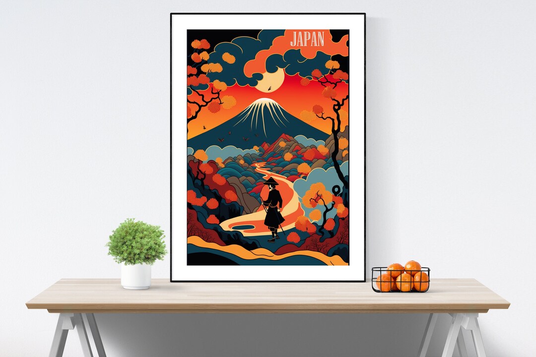 Japan Travel Poster, Japan Print, Japan Wall Art, Japan Digital Art