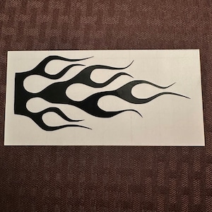 Flame Vinyl Decal for Car, Laptop, Tumbler – Permanent Vinyl Sticker for Hard Surfaces – Hot Rod, Racing, Fire Flame Sticker