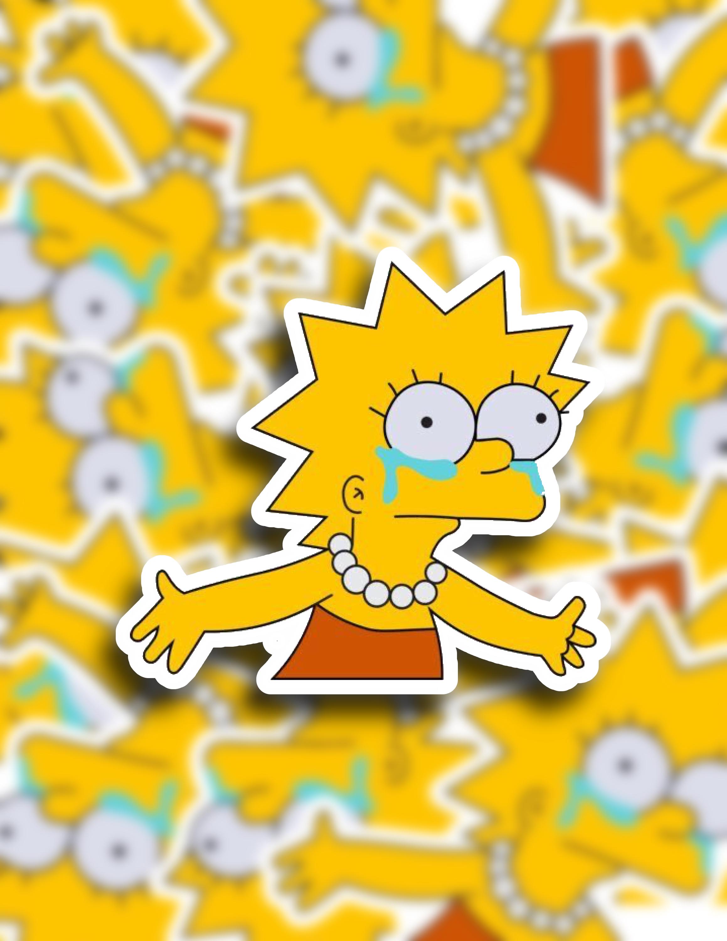 Lisa Crying Lisa Simpson Crying Sticker