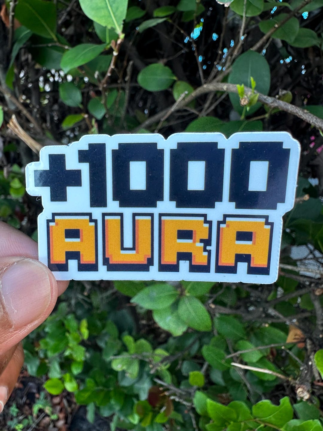 1000 Aura Sticker - Pixel Art Video Game Decal - Vinyl - Etsy