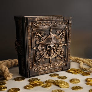 Pirate MTG Commander Deck Box for Magic the Gathering Pirate Book Deck Box MTG Gift for Commander EDH