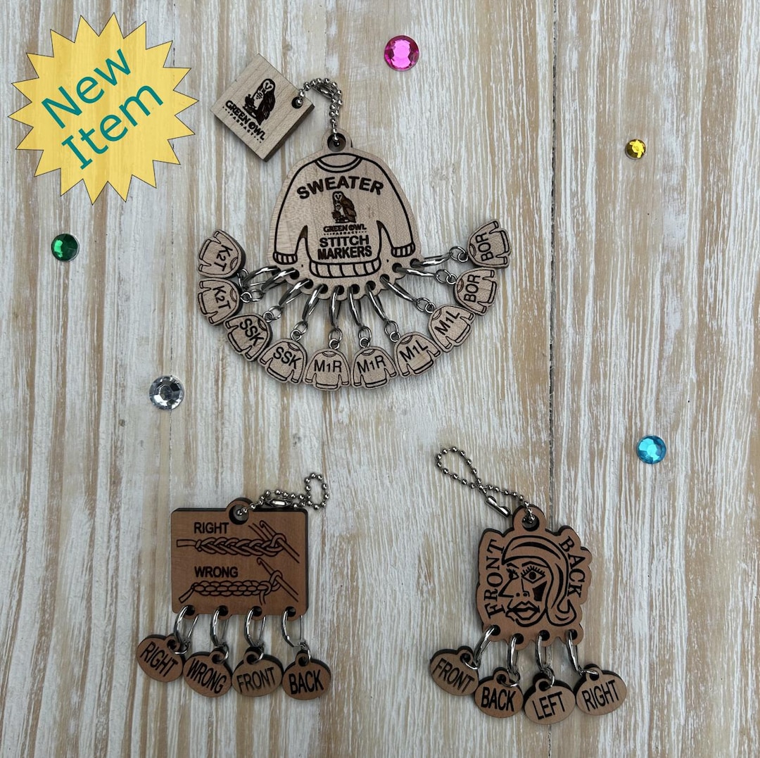 Knitting Instruction Stitch Marker Set - Etsy