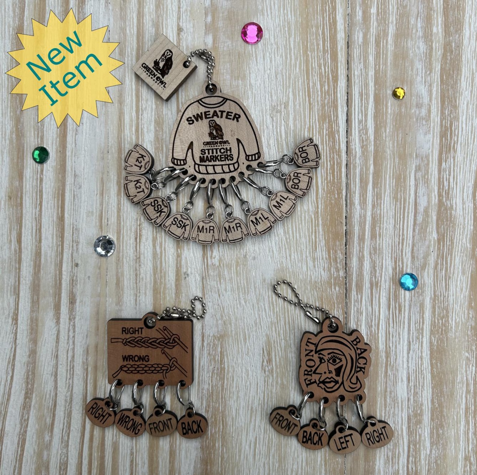 Knitting Instruction Stitch Marker Set - Etsy