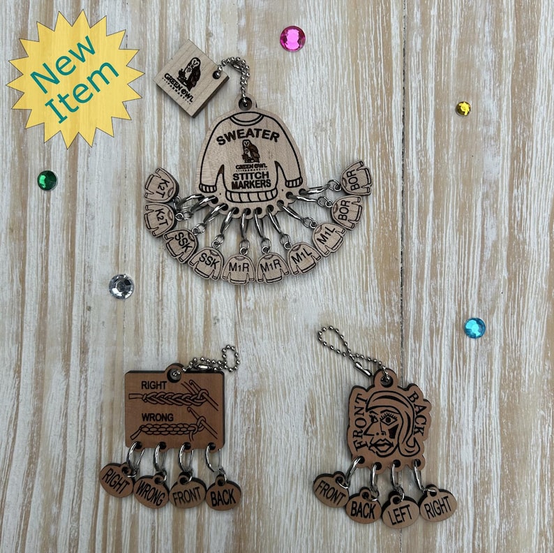 Knitting Instruction Stitch Marker Set - Etsy