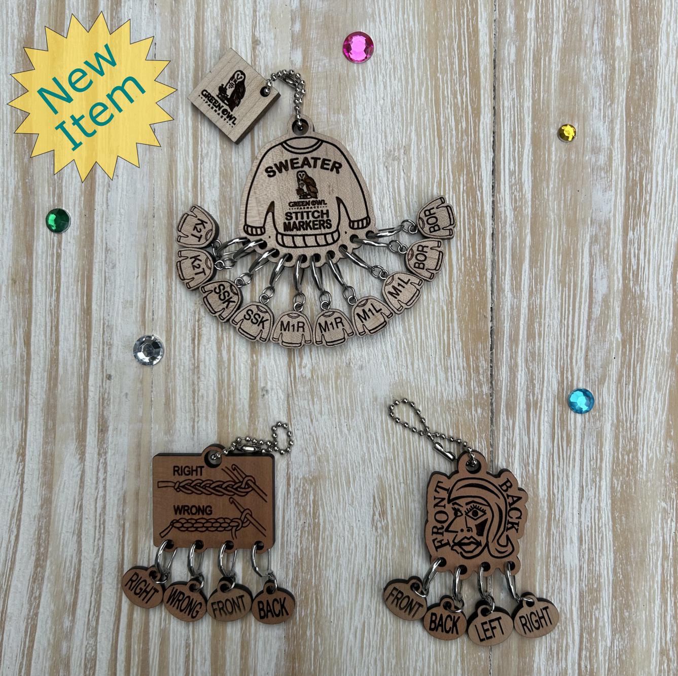 Knitting Instruction Stitch Marker Set - Etsy