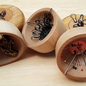 Magnificent Magnetic Wooden Bowls for Your Knitting, Crocheting, and Sewing Needs