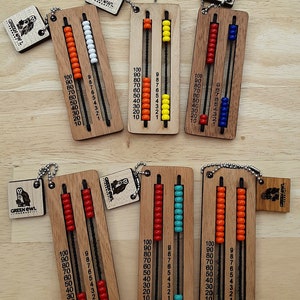 Unique Abacus Bead and Wood Row Counters for Knitters and Crocheters (New colors available)
