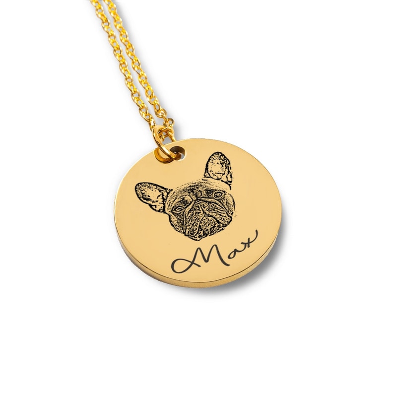 Personalised Pet Memorial Portrait Necklace Gift I Pet Rememberance I Custom Jewellery for Her I Pet Memorial Jewellery I Birthday Present image 5