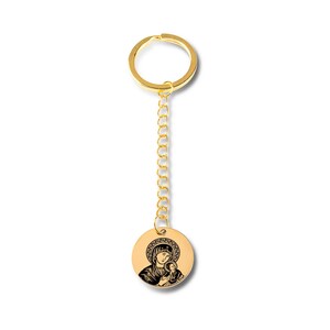 Handgemachte Jungfrau Maria Schlüsselanhänger zur Kommunion I Christliches Geschenk I Minimalist | Konfirmation I Patingeschenk I Geburtstagsanhänger I Edelstahl