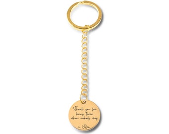 Portachiavi minimalista con messaggio personalizzabile I Accessorio personalizzato I Regalo con testi di canzoni I Gioielli artigianali I Regalo di compleanno per coppie