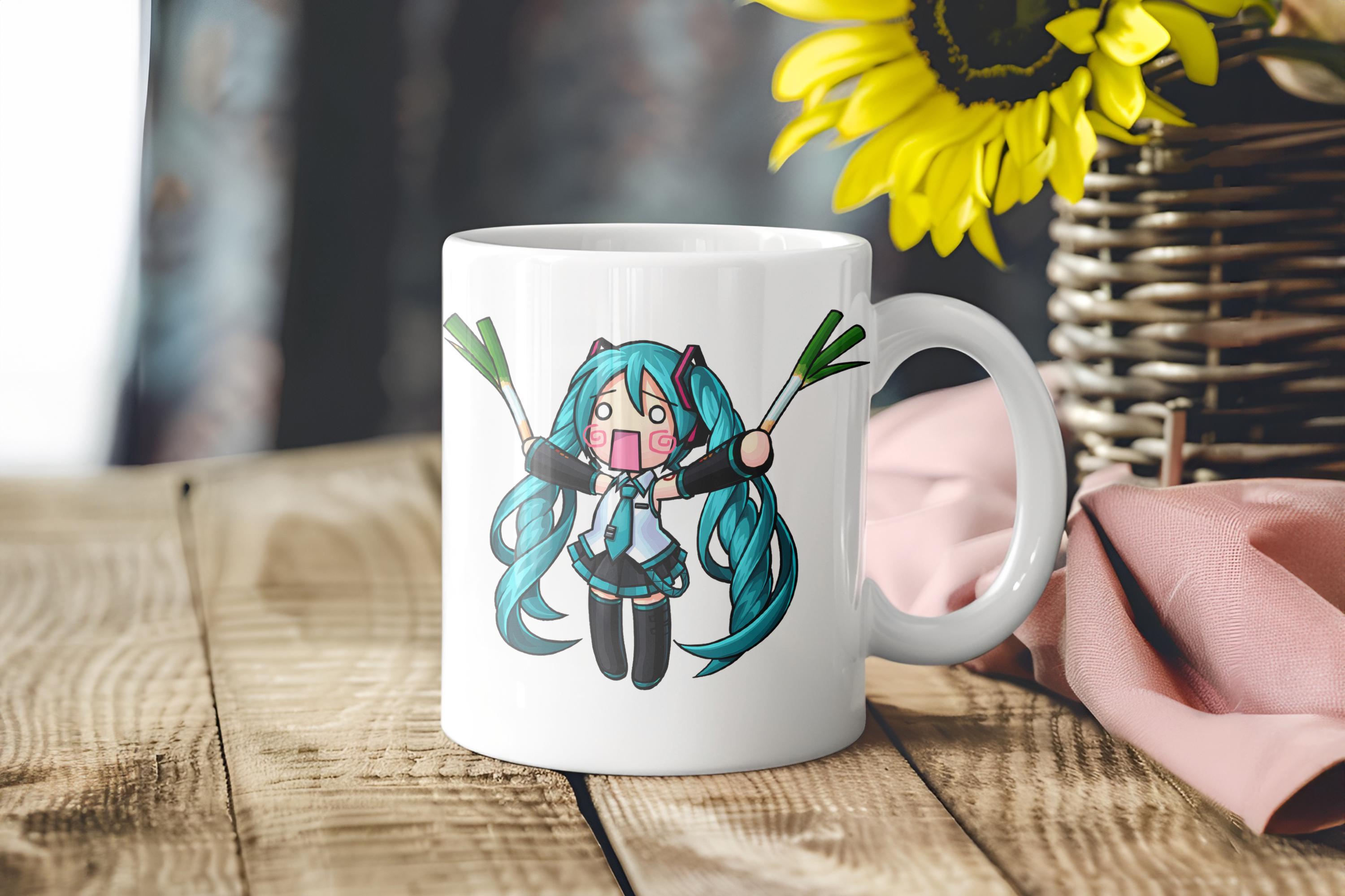 Anime Fan Mug, Hatsune Miku Ceramic Coffee Cup, Otaku Gift, Vocaloid Tea Mug, Japanese Anime Lover Gift, Kawaii Drinkware