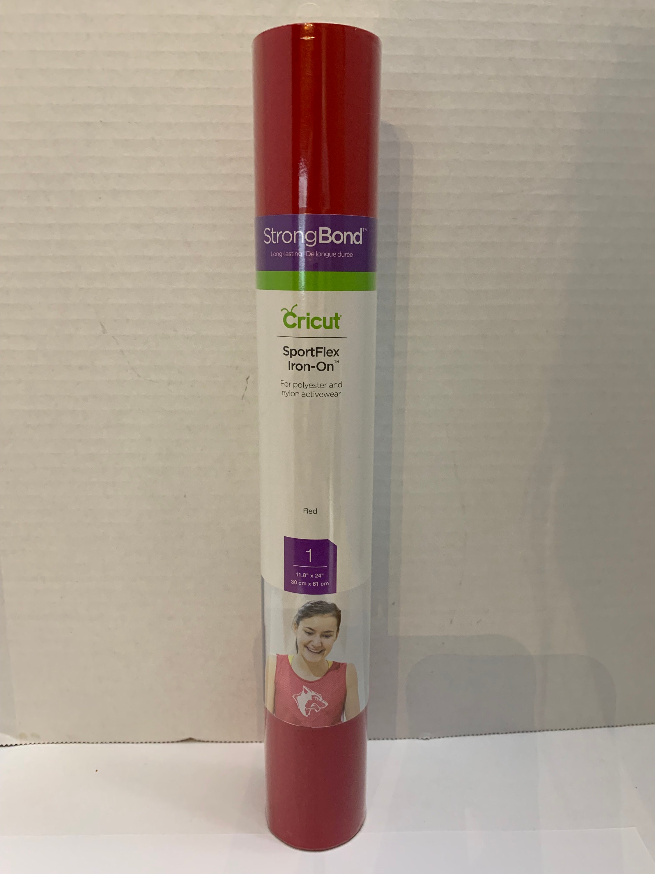 Cricut Sportflex Iron-on Vinyl Red 11.8x24 NIP 