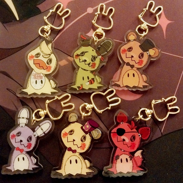 Five Nights At Freddy's X Mimikyu Keychains WAVE 1